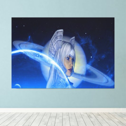 Saturn Canvas Afdruk (Insitu (Houten vloer))