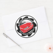 Saturn Car Club van Noord-Amerika 3" ronde sticker (Envelop)