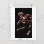 Saturn dat Zijn Zoon door Francisco De Goya Briefkaart (Voorkant / Achterkant)