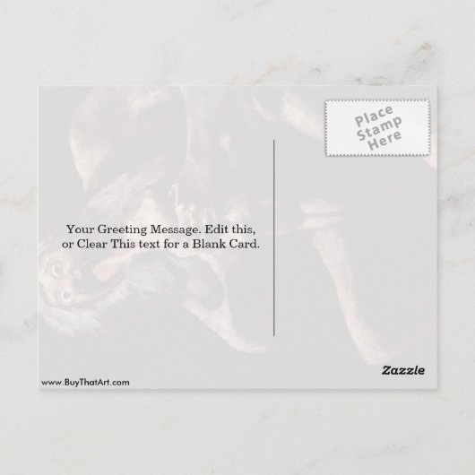 Saturn dat Zijn Zoon door Francisco De Goya Briefkaart (Achterkant)