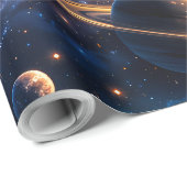 Saturn deep space premium folie cadeaupapier (Rol Hoek)
