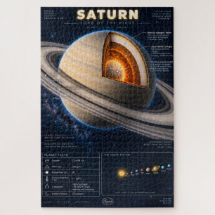 Saturn doorsnede wetenschappelijke infographic legpuzzel