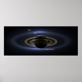 Saturn Eclipse 3 - gelabeld Poster