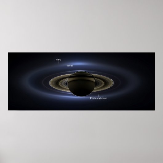 Saturn Eclipse 3 - gelabeld Poster (Voorkant)
