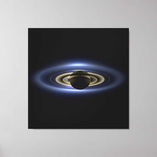 Saturn Eclipsed the Sun van Cassini Orbiter Canvas Afdruk (Voorkant)