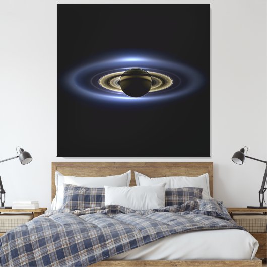 Saturn Eclipsed the Sun van Cassini Orbiter Canvas Afdruk (Insitu (Slaapkamer))