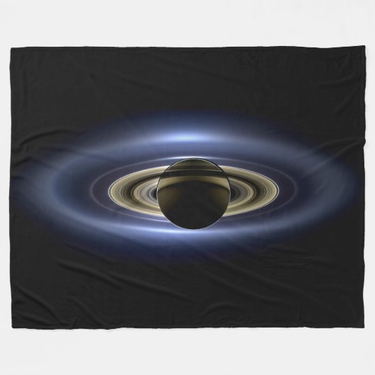 Saturn Eclipsed the Sun van Cassini Orbiter Fleece Deken (Voorkant (Horizontaal))