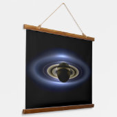 Saturn Eclipsed the Sun van Cassini Orbiter Hangend Wandkleed (Gebogen)