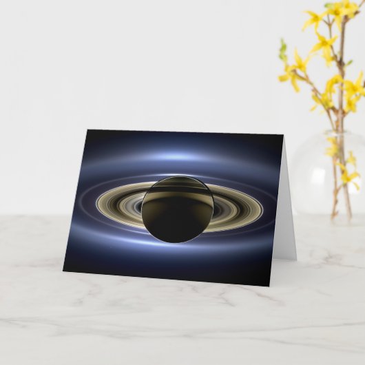 Saturn Eclipsed the Sun van Cassini Orbiter Kaart (Gele Bloem)