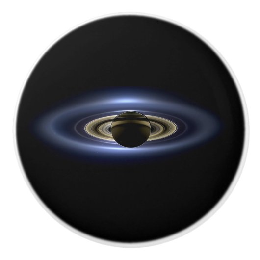 Saturn Eclipsed the Sun van Cassini Orbiter Keramische Knop (Voorkant)