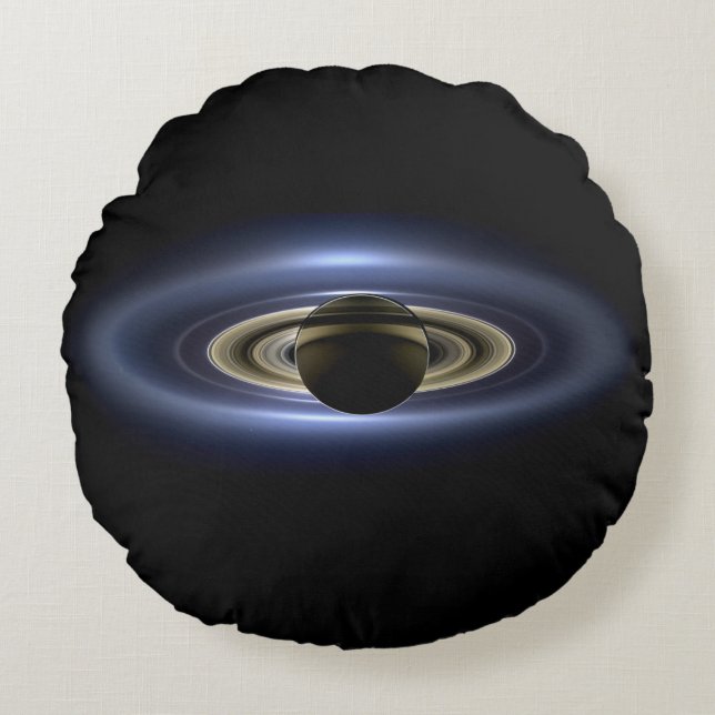 Saturn Eclipsed the Sun van Cassini Orbiter Rond Kussen (Voorkant)