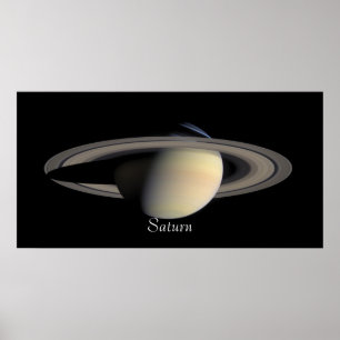 Saturn from Cassini Orbiter (2004-10-06) Poster
