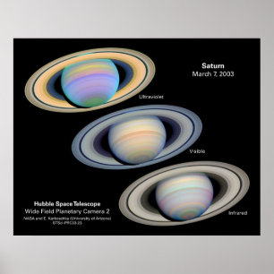 Saturn - Hubble Afbeeldingen Poster