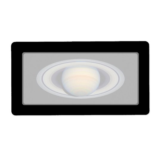 Saturn (Hubble Telescope) Etiket (Voorkant)