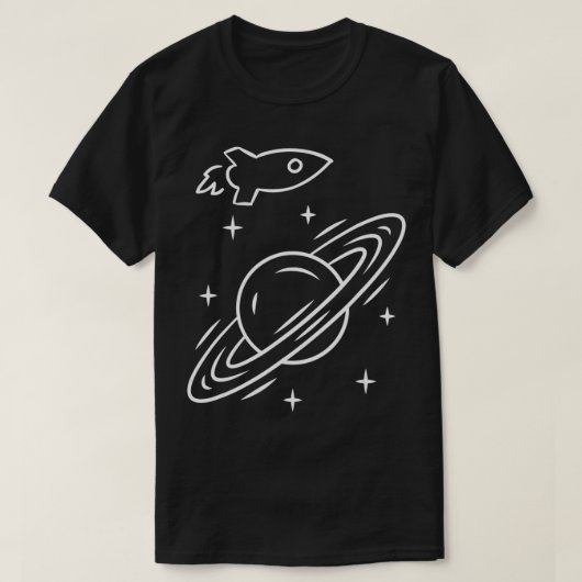 Saturn Hula Hoop Orbit Outer Rings Graphic Space G T-shirt (Design voorkant)