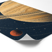 Saturn in Oker Kunstprint Poster (Hoek)