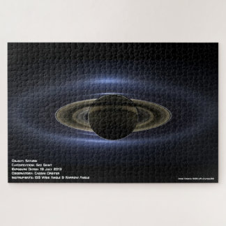Saturn in zijn Shadow Jigzaag Puzzle Legpuzzel