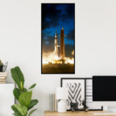 Saturn IV Rocket Launch Poster (Thuiskantoor)