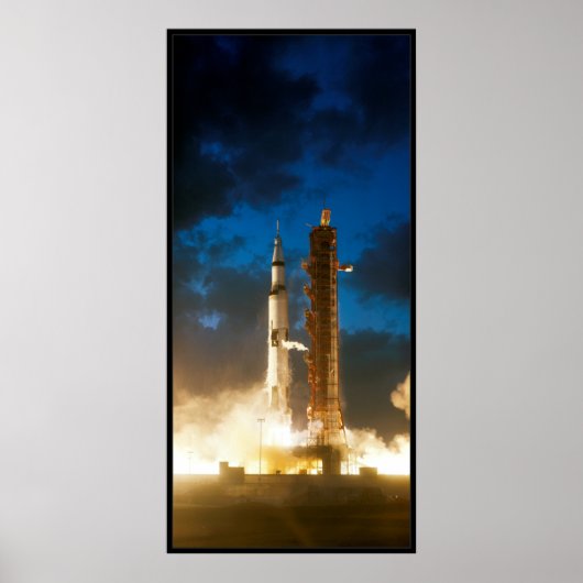 Saturn IV Rocket Launch Poster (Voorkant)