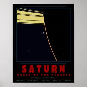 SATURN, koningin van het Poster van de planeten