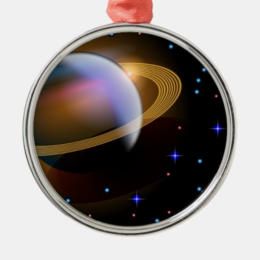 Saturn Metalen Ornament (Voorkant)