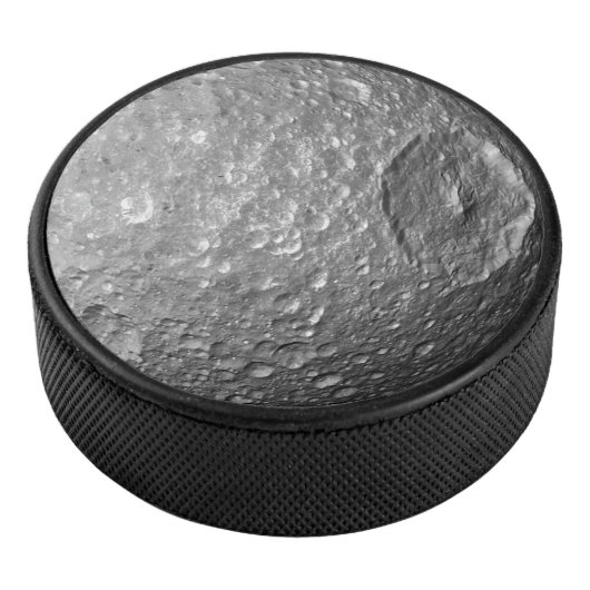 Saturn Moon Mimas Hockey Puck (3/4)