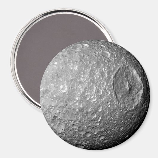 Saturn Moon Mimas Magneet (Voorkant / Achterkant)