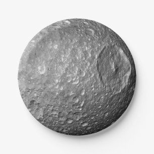 Saturn Moon Mimas Papieren Bordje