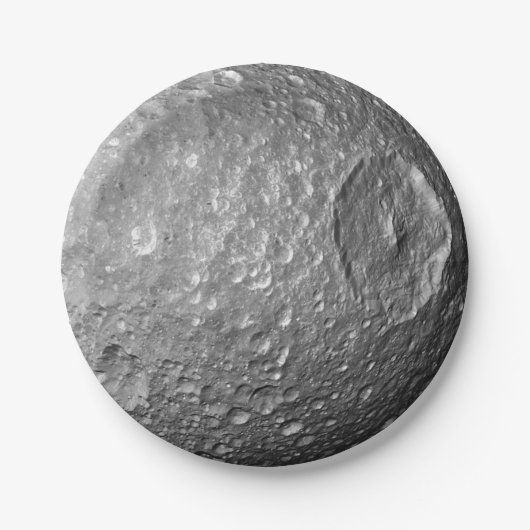 Saturn Moon Mimas Papieren Bordje (Voorkant)