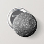 Saturn Moon Mimas Ronde Button 5,7 Cm (Voorkant /achterkant)