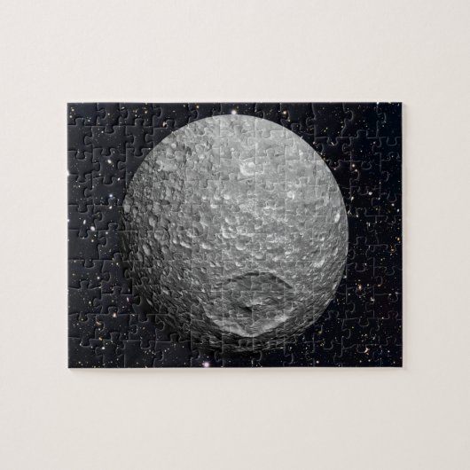 Saturn Moon Mimas Starry Sky Legpuzzel (Horizontaal)