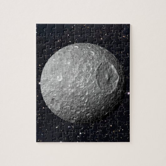 Saturn Moon Mimas Starry Sky Legpuzzel (Verticaal)