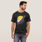 Saturn Nonbinary Flag Lgbt Equality Agender Non Bi T-shirt (Voorkant volledig)