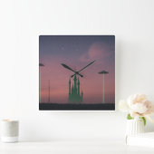 Saturn Paradise Vierkante Klok (Huis)