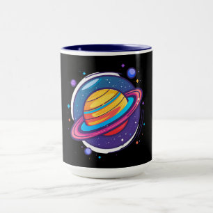 Saturn Planeet Koffiemok – Kosmisch Ontwerp voor d Mok