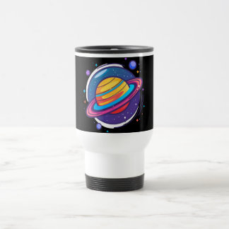 Saturn Planeet Koffiemok – Kosmisch Ontwerp voor d Reisbeker