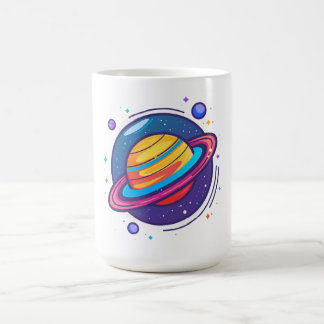 Saturn Planet Coffee Mug – Cosmic Design for Space Koffiemok