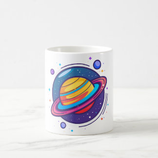 Saturn Planet Coffee Mug – Cosmic Design for Space Koffiemok