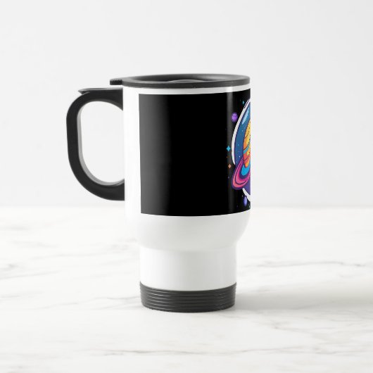 Saturn Planet Coffee Mug – Cosmic Design for Space Reisbeker (Links)