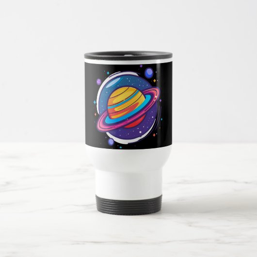 Saturn Planet Coffee Mug – Cosmic Design for Space Reisbeker (Center)