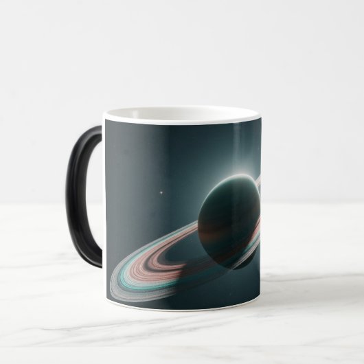 Saturn Planet Mug with Rings Magische Mok (Voorkant links)