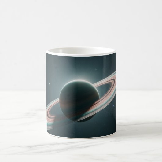 Saturn Planet Mug with Rings Magische Mok (Center)