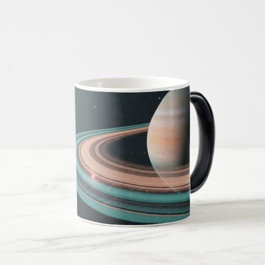 Saturn Planet Mug with Rings Magische Mok (Voorkant rechts)
