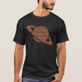Saturn Planeten Coffee Beans T-shirt (Voorkant)