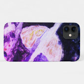 Saturn Rising Paars Space Planet Case-Mate iPhone Case (Achterkant (horizontaal))