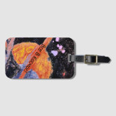 Saturn Rising Space Russisch Bagagelabel (Voorkant (horizontaal))