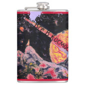 Saturn Rising Space  Russisch Heupfles (Voorkant)