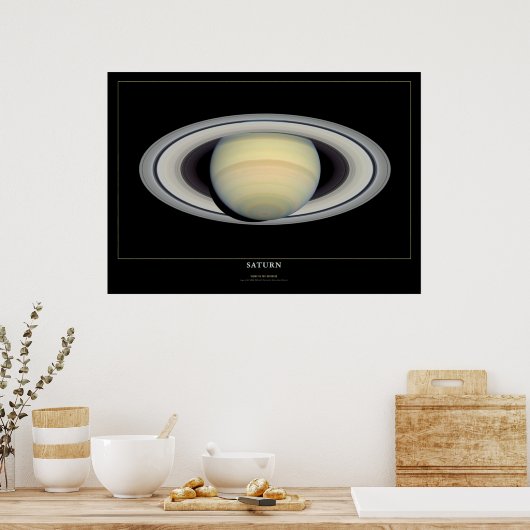 Saturn Space Science Astronomie Poster (Keuken)