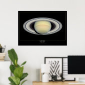 Saturn Space Science Astronomie Poster (Thuiskantoor)
