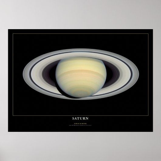 Saturn Space Science Astronomie Poster (Voorkant)